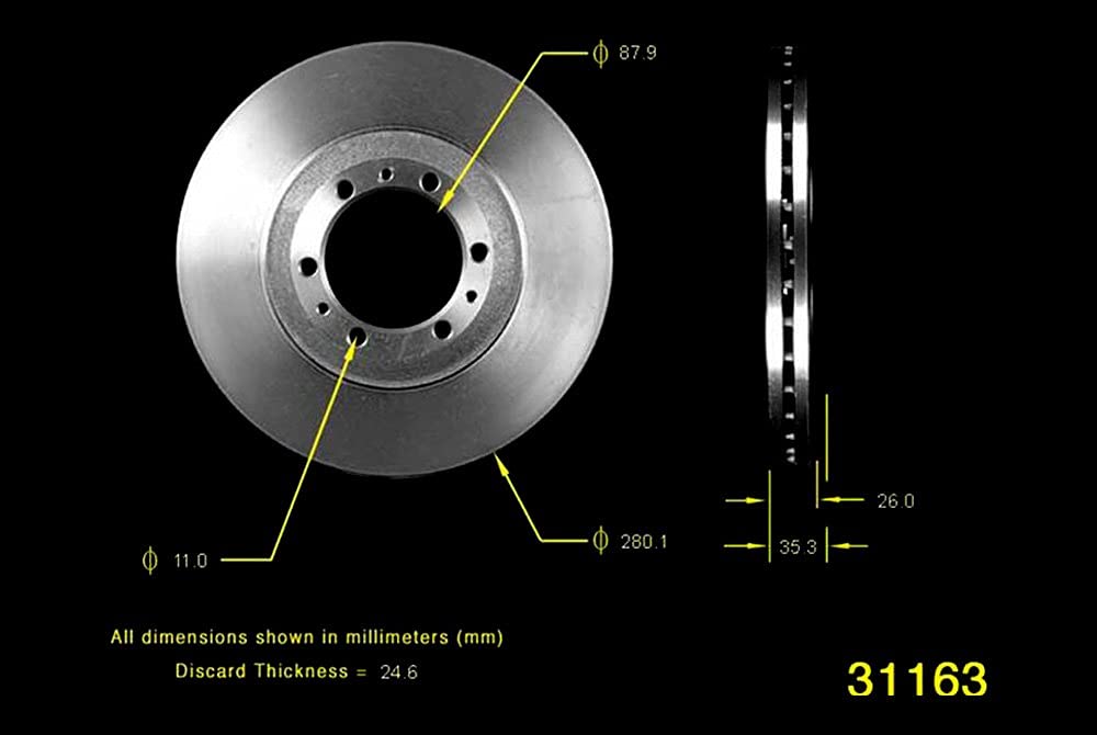Bendix Premium Prt1786 Front Brake Rotor For Select Models Acura Slx, Honda Passport, Isuzu Amigo, Axiom, Rodeo, Rodeo Sport, Tr