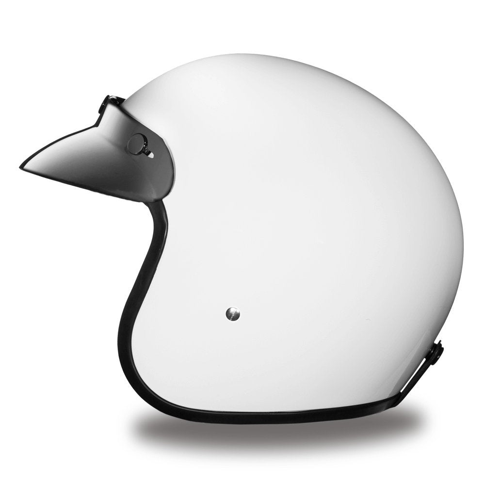 Daytona Helmets 3/4 Open Face Motorcycle Helmet - Dot Approved [Hi-Gloss White] [4Xl]