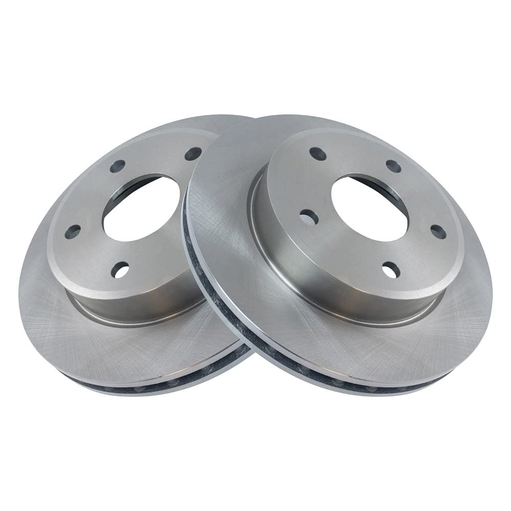 Trq Front Brake Rotors Set Vented Compatible With 2005-2010 Dodge Dakota 2006-2009 Mitsubishi Raider 2011 Ram