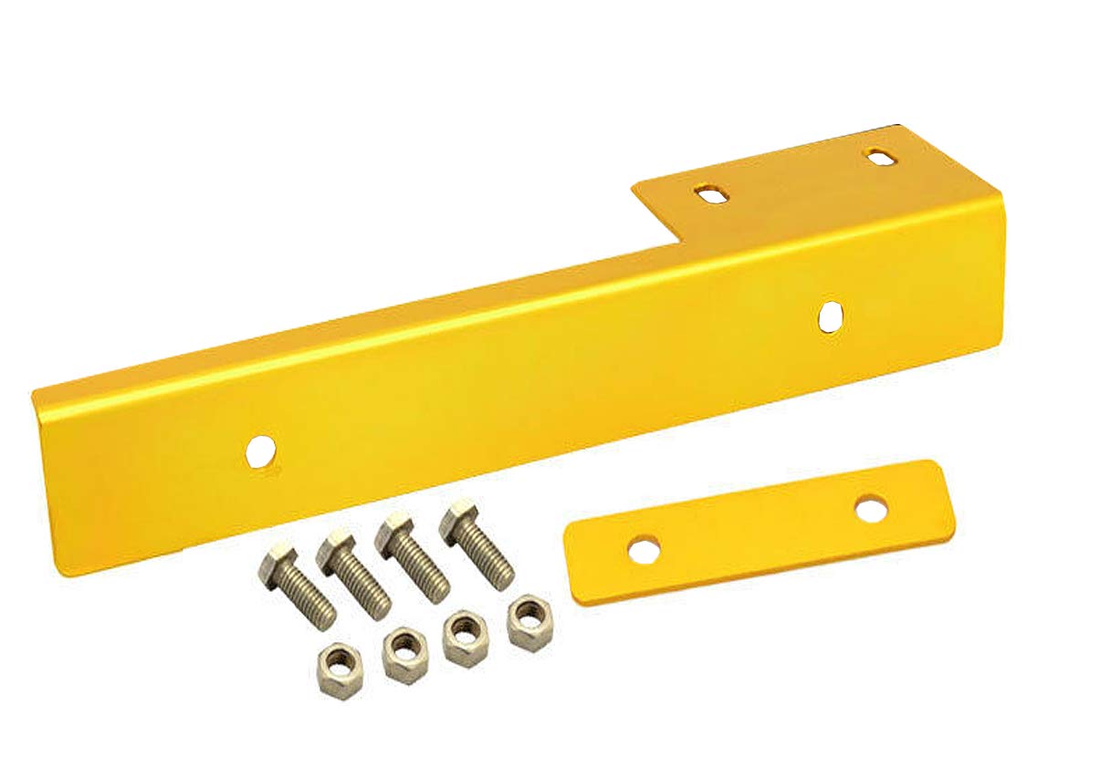 Icbeamer Gold Universal Front Aluminum Bumper License Plate Mount Relocator Frame Bracket Holder Bar [Drilling Require]