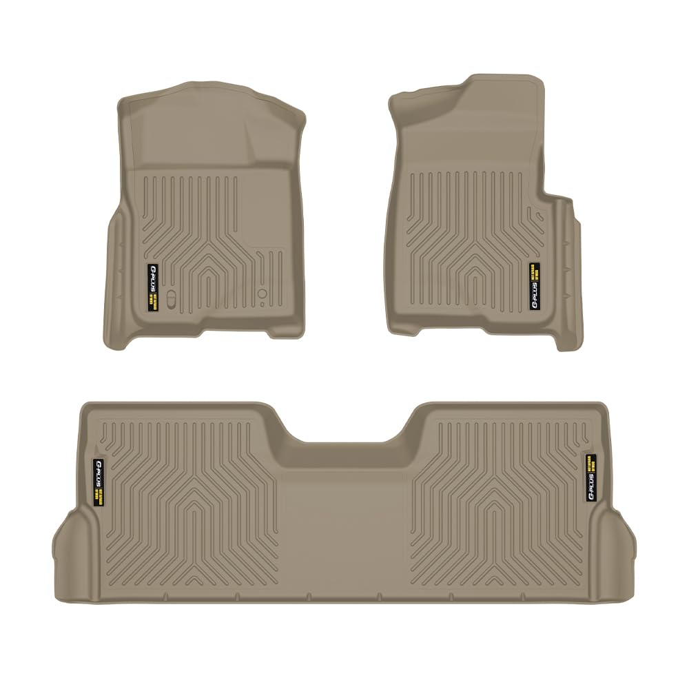 Floor Mat Fit Ford F150 SuperCrew Cab 2009 2010 2011 2012 2013 2014 All Weather Full Cover Protection TPE Car Floor Cargo Liner 