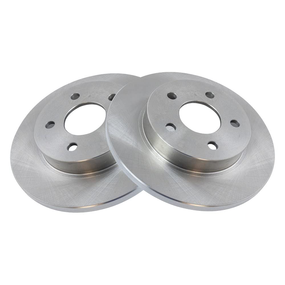 Trq Rear Brake Rotors Set Solid Compatible With 2005-2008 Chevrolet Cobalt 2008-2010 Hhr 2004-2012 Malibu 2007-2009 Pontiac G5 2