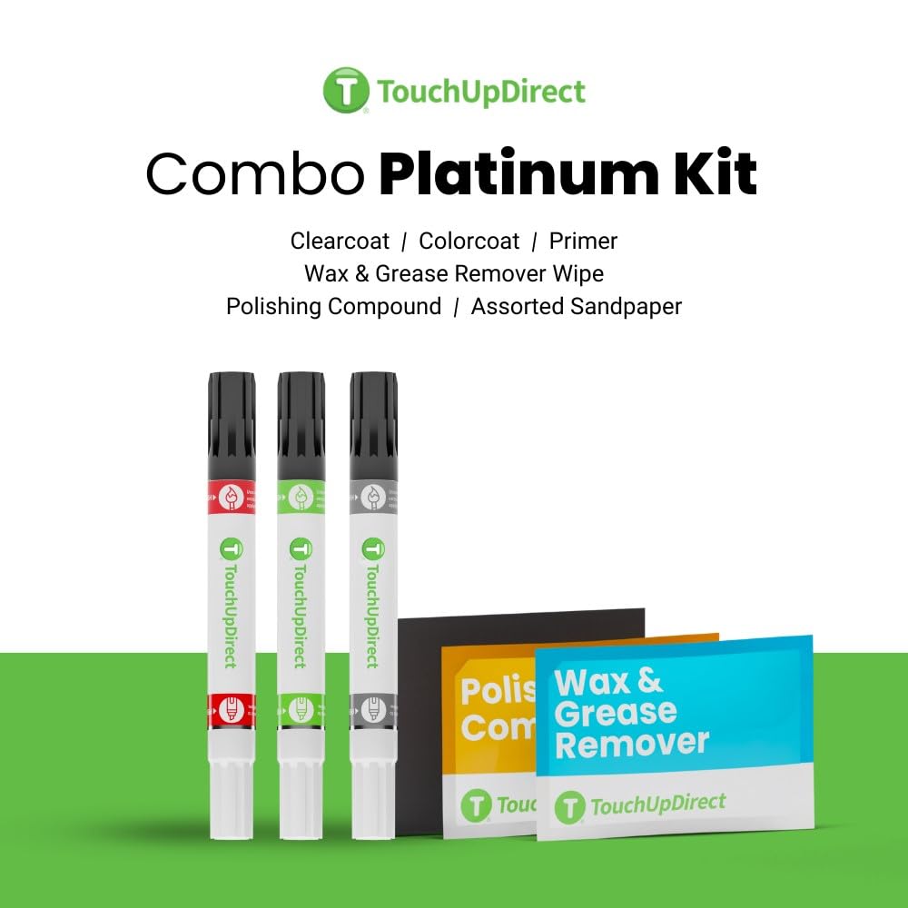 Touchupdirect 799/9799 Diamond White Tricoat Compatible With Mercedes-Benz Exact Match Touch Up Paint Combo - Platinum Kit