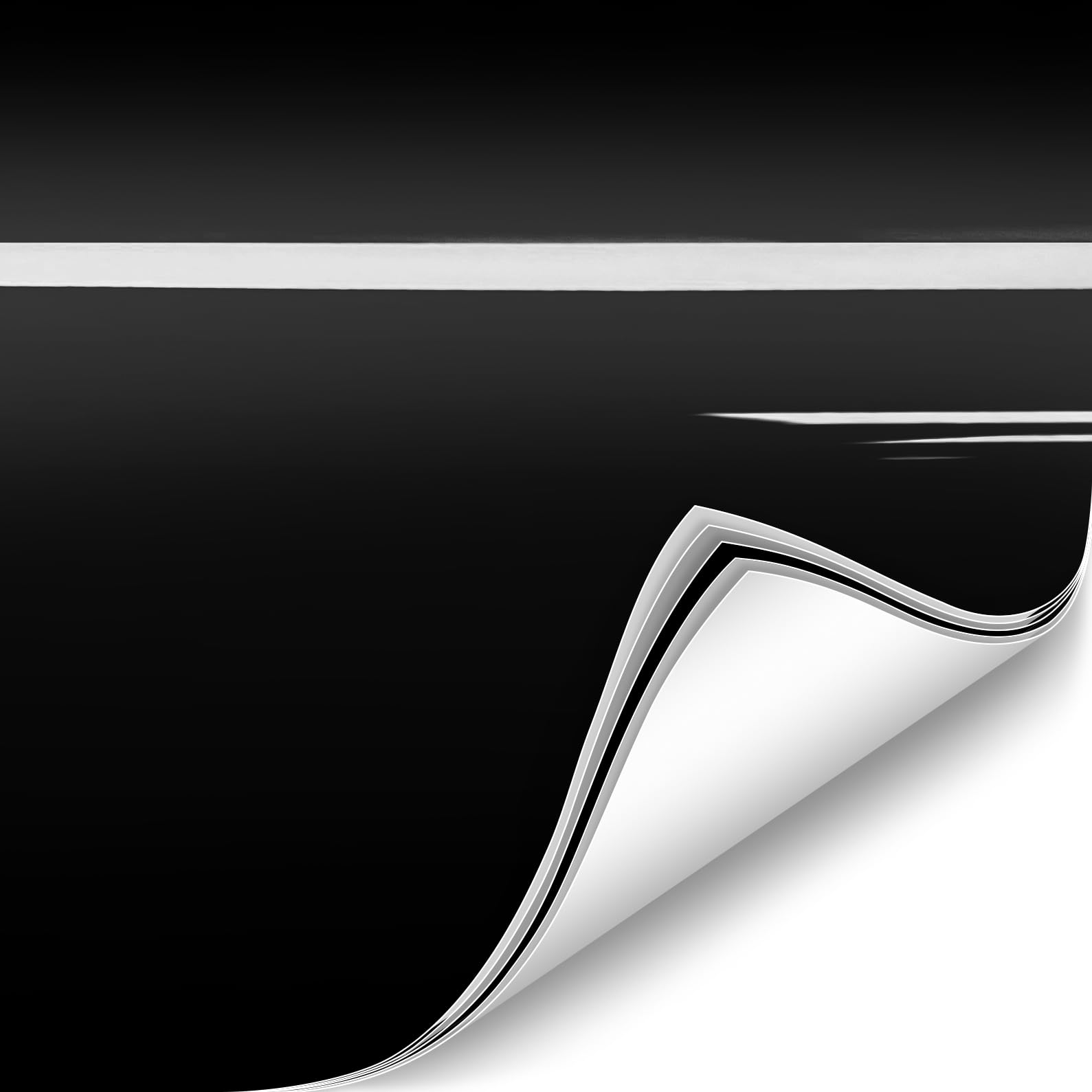Colorfusion Ppf By Vvivid, Gloss Piano Black Dry Apply Ppf Vinyl Car Wrap Roll 6Ft X 5Ft