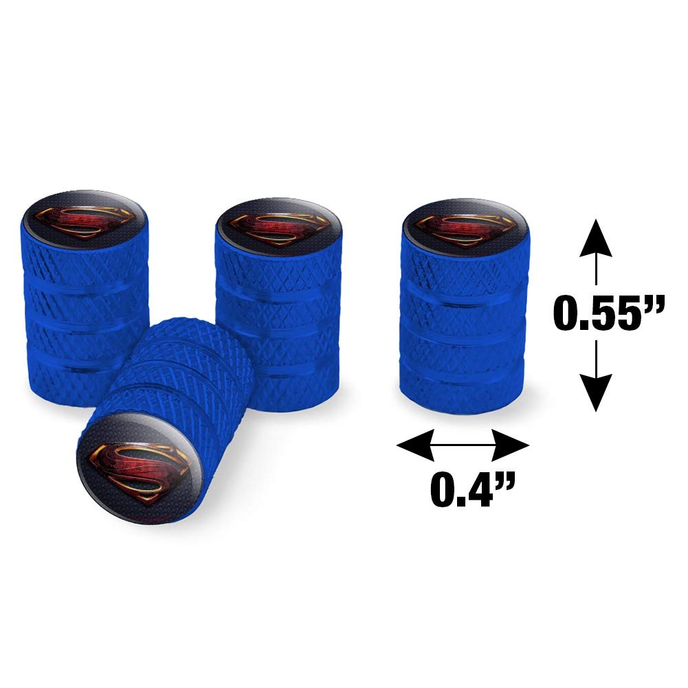 Justice League Movie Superman Logo Tire Rim Wheel Aluminum Valve Stem Caps
