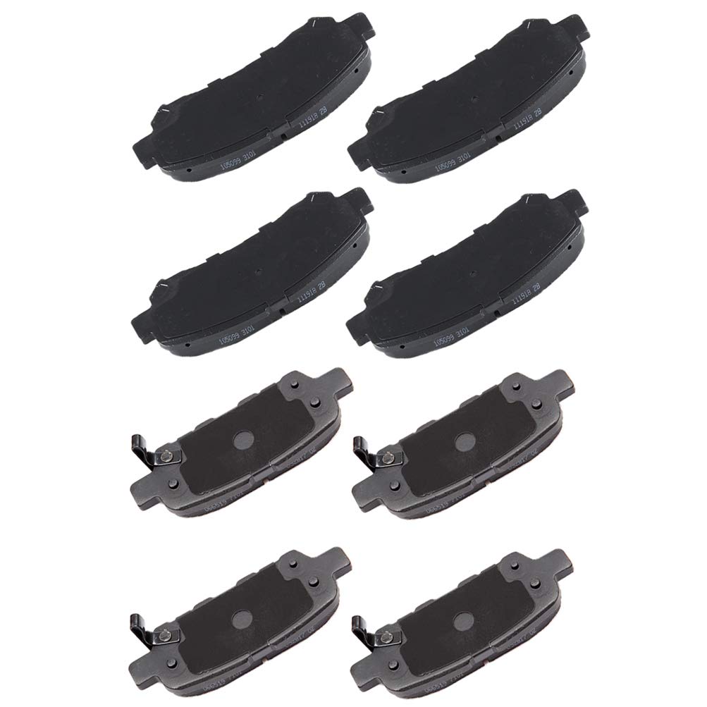 Cciyu D1374 D905 Front & Rear Professional Ceramic Disc Pads Set Fit For 2009-2014 2016 2017 For Nissan Maxima