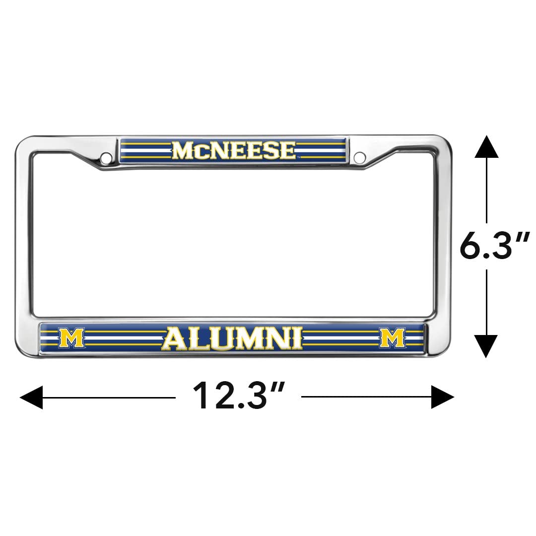 McNeese State Alumni Logo Full Size Standard License Plate Metal Frame