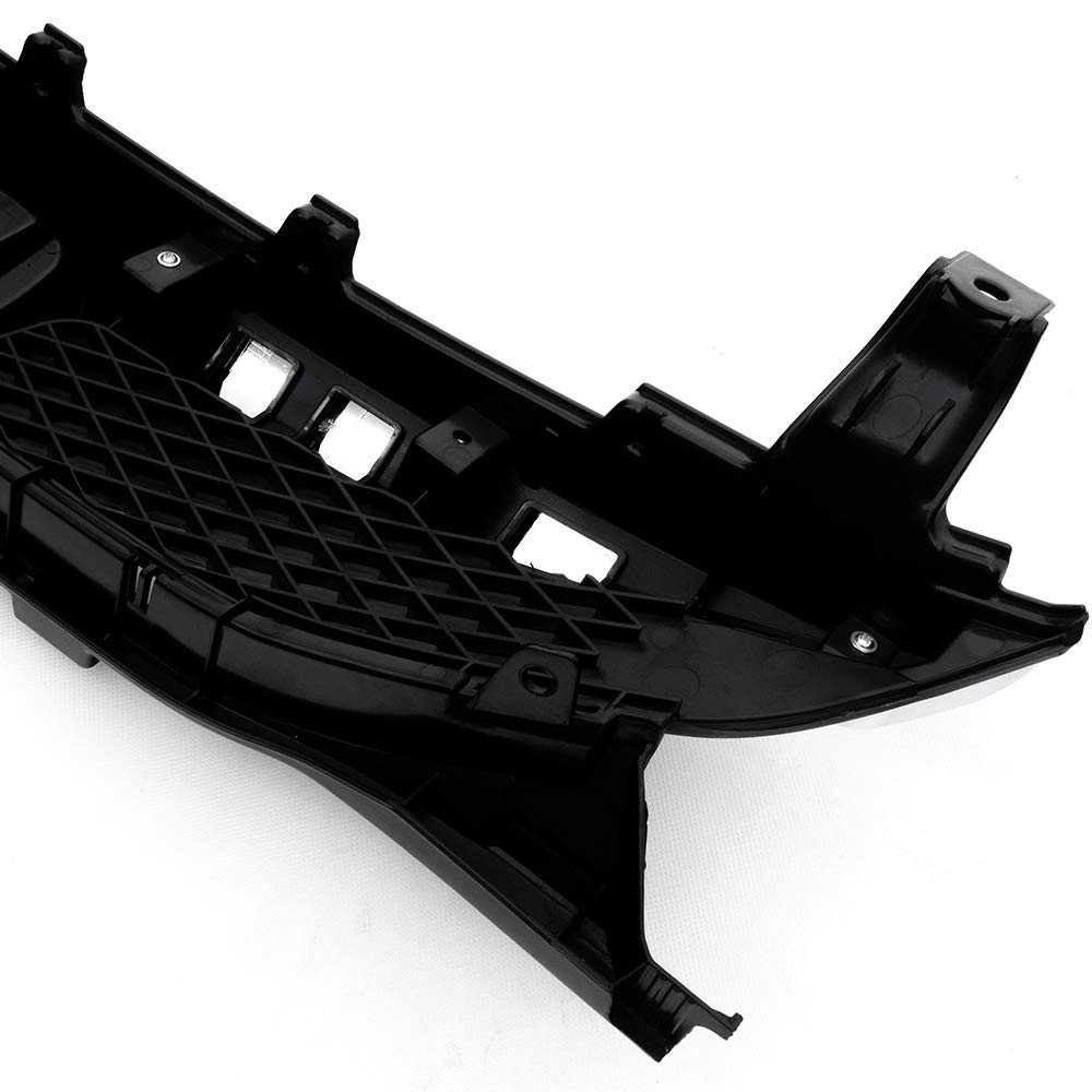 Grand Orange Chrome Trim Bumper Upper Grill Grille Compatible With Honda Civic Sedan 2009 2010 2011 Upper Bumper Grille 71121-Sna-A50, 71121Snaa50, 71122-Sna-A50
