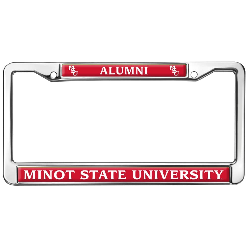Minot State University Alumni Logo Full Size Standard License Plate Metal Frame
