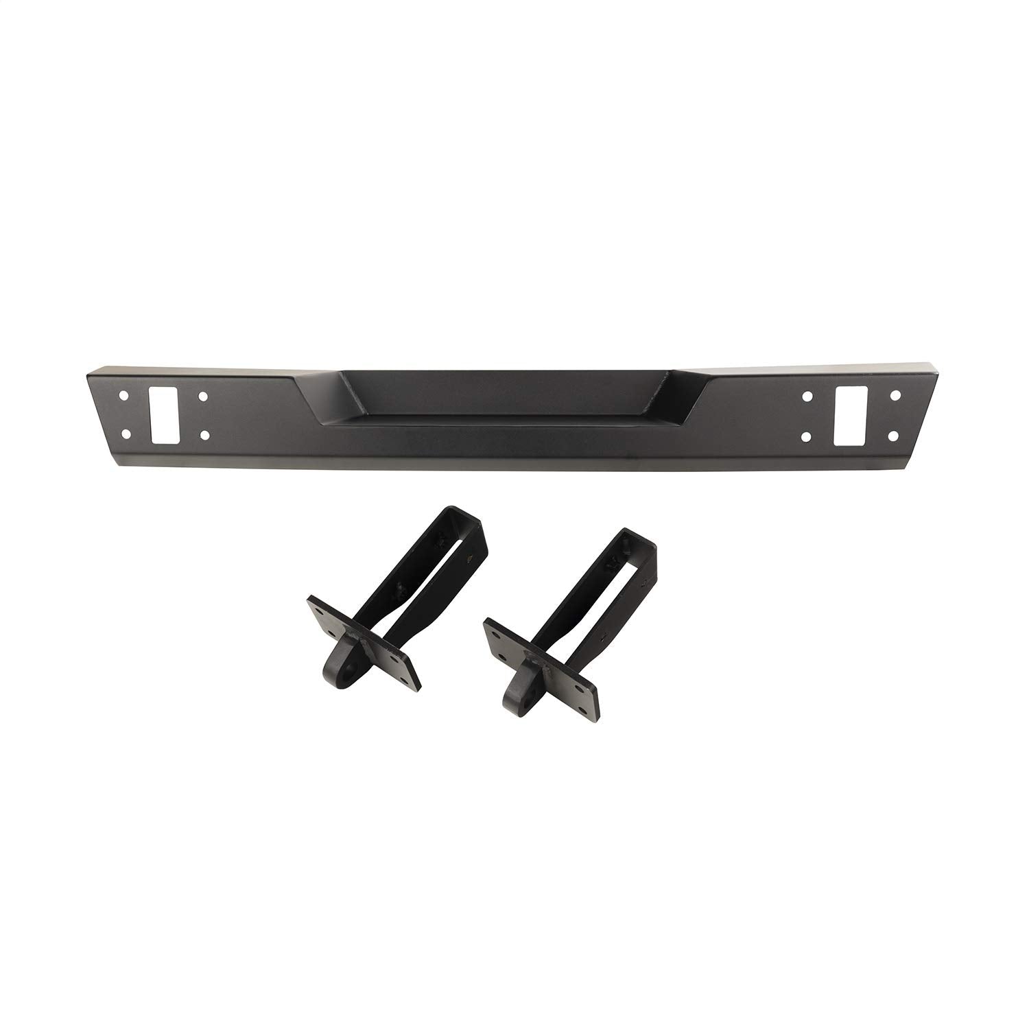 Rugged Ridge Spartan Bumper, Rear | Mid-Width, Steel, Smooth Black | 11548.81 | Fits 2007-2018 Jeep Wrangler Jk