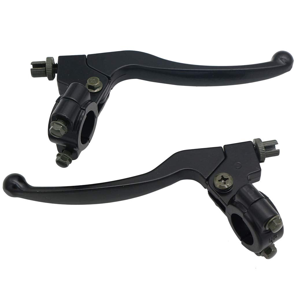 CNCMOTOK Left Right 7/8'' 22mm Clutch Brake Handle Levers Perch Compatible with Honda XR80 XR100 CRF70 CRF80 CRF100 Pit Dirt Mot