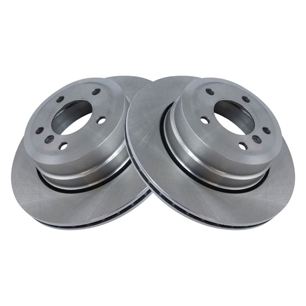 Trq Rear Brake Rotors Set Vented Compatible With 2006-2007 Bmw 525Xi 2010 528I 2009-2010 528I Xdrive 2008 528Xi 530Xi 535I Xdriv