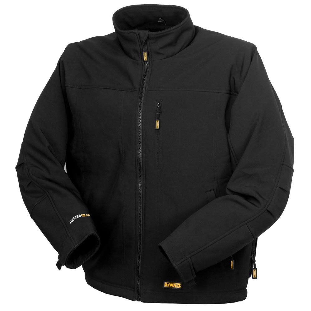 DEWALT Men's Heated Soft Shell Jacket Kit, Black, Large, Polyester, Model DCHJ060ABD1-L