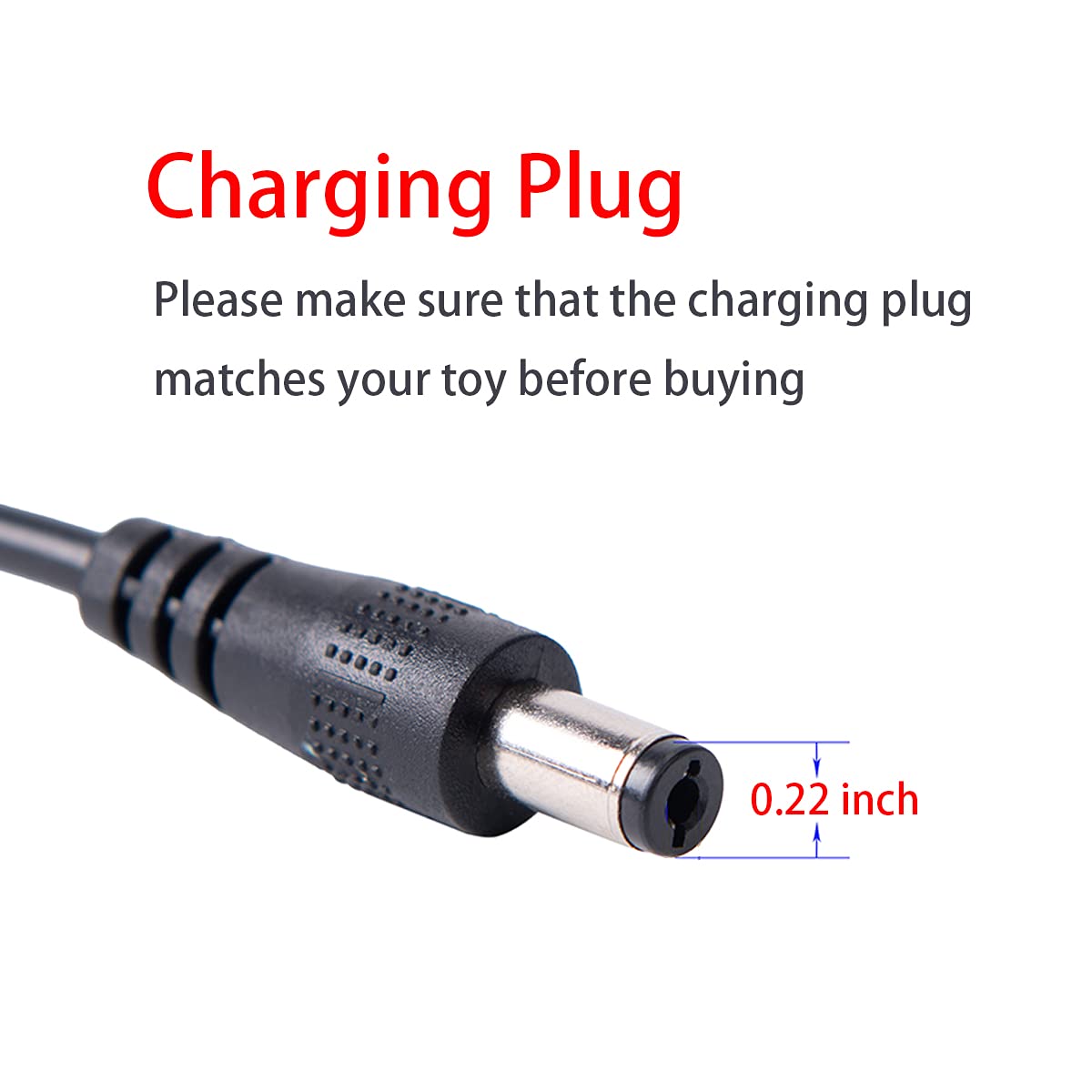 ARKABAKA 24V Charger for Ride-On Toys, Black, Model 24v500202, Compatible with 24 Volt Battery Ride-On Cars and SUVs