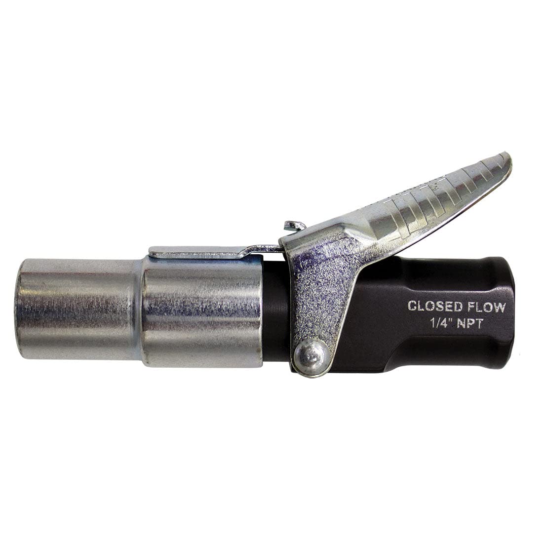 Locknflate® Locking Air Chuck - Six Steel Jaws Lock Onto Any Tire Valve - Won'T Leak Or Pop Off - Rated To 150 Psi - Open Flow