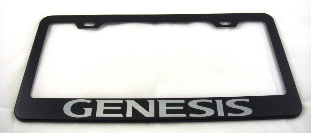 None Genesis Black License Plate Frame