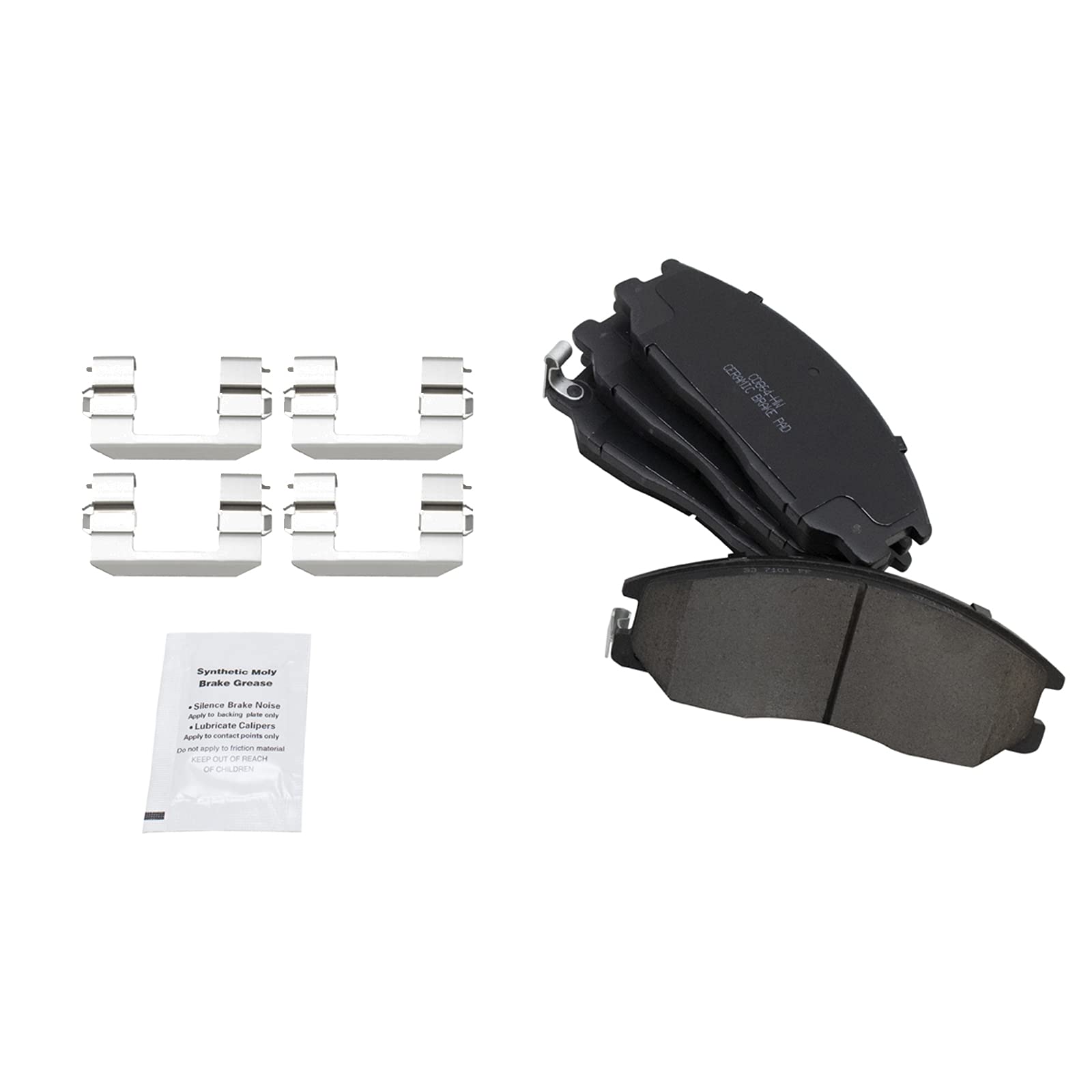 TRQ Front Brake Pads Ceramic Compatible with 2001-2006 Hyundai Santa Fe 2001 XG300 2002-2003 XG350 2002-2005 Kia Sedona 2003-200