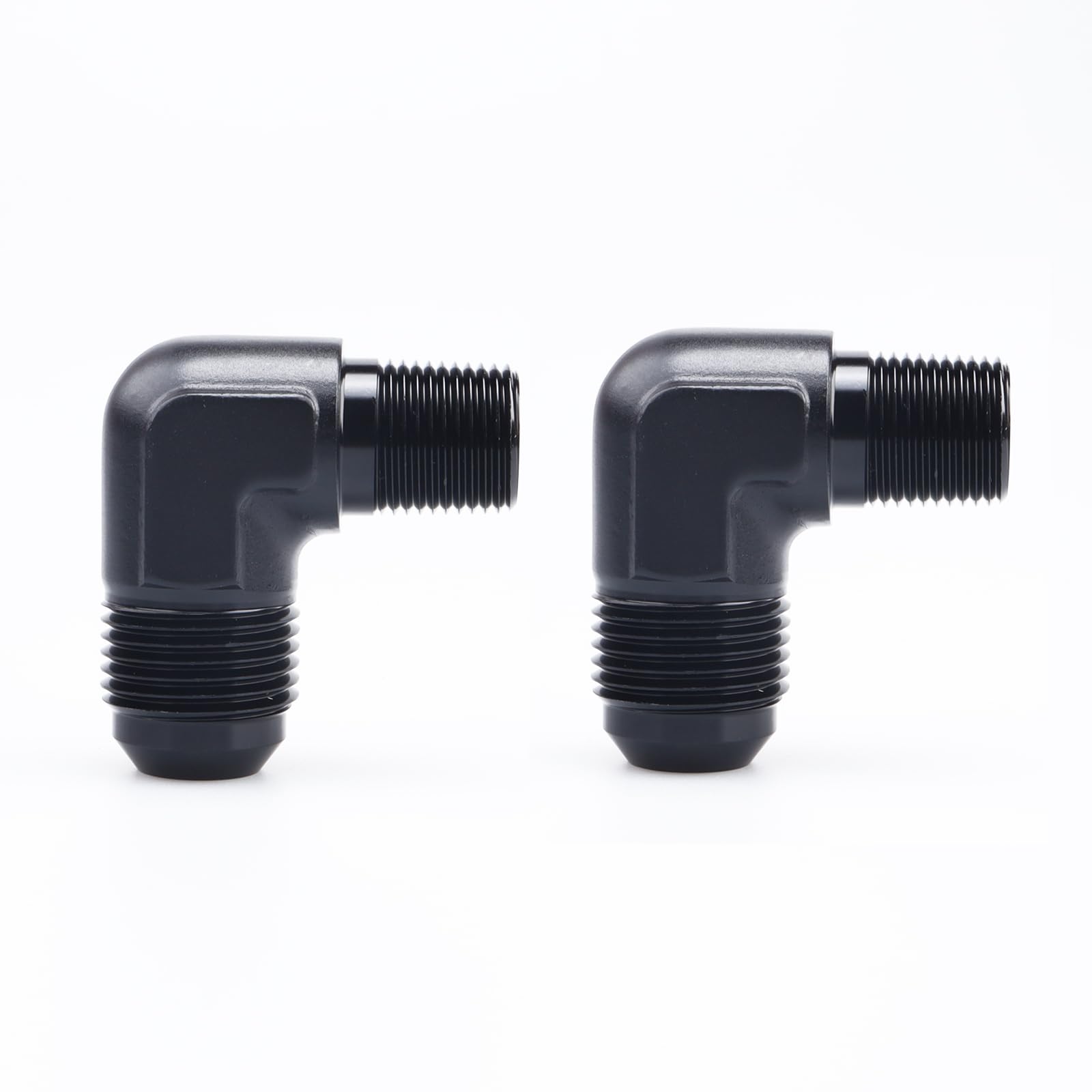 Ac Performance 90 Degree Elbow -10 An Male To 1/2'' Npt Male Fitting Adapter Connector Aluminum Black