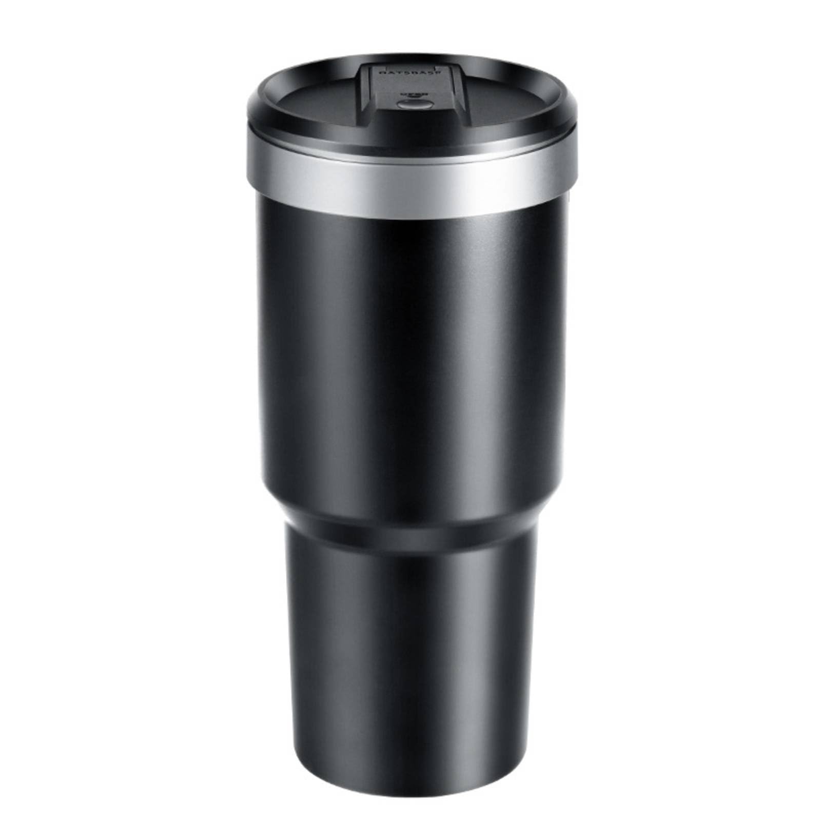OJIVA Large Capacity Car Trash Can Wet and Dry Use Vehicle Garbage Bin Push Accessible Lid Automotive Waste Basket Leakproof, Bl