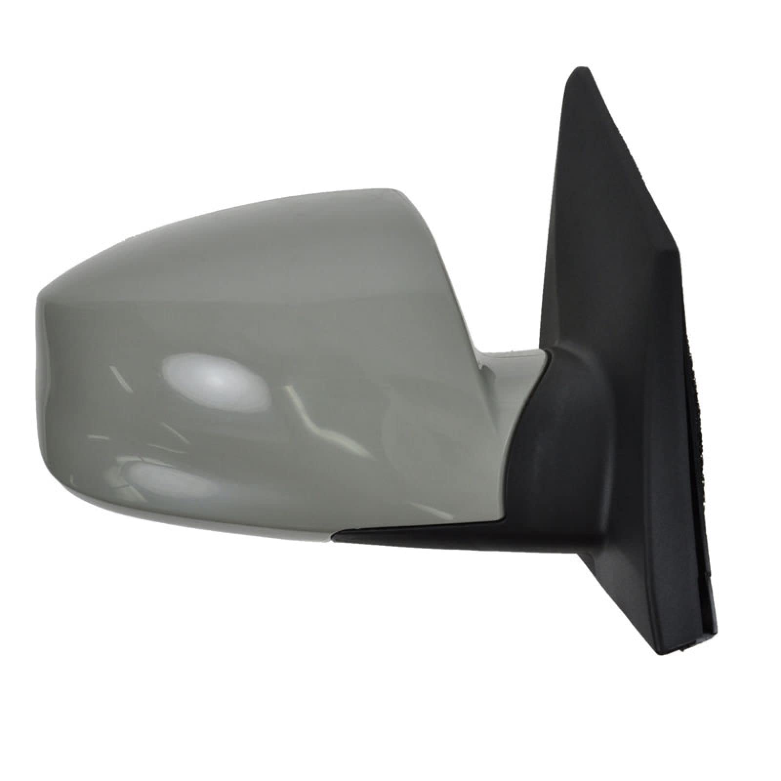 TRQ Power Heated Mirror for 2010-2015 Hyundai Tucson, Smooth Black Paint, 16x9 inches, Model MRA06107
