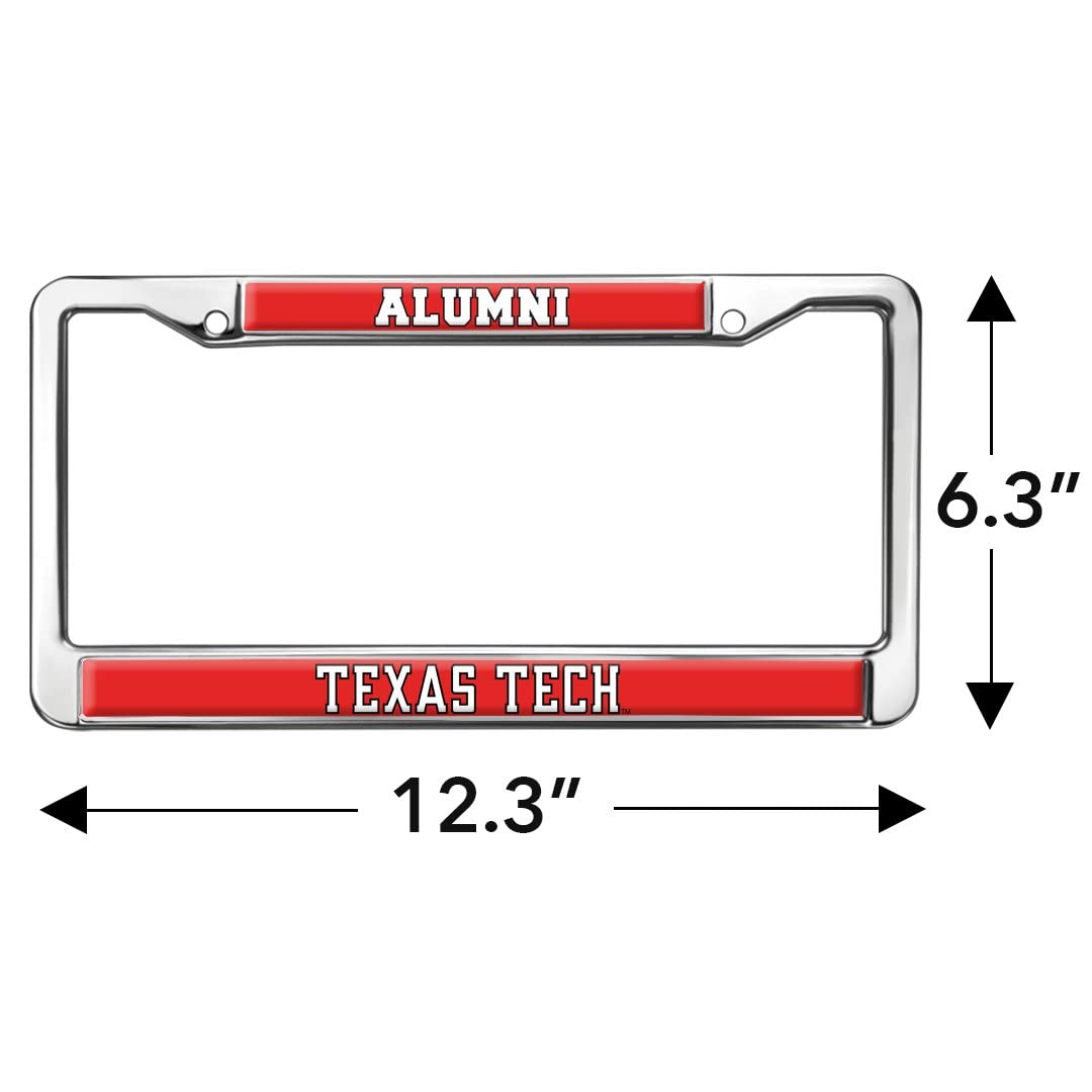 Texas Tech University Alumni Logo Full Size Standard License Plate Metal Frame