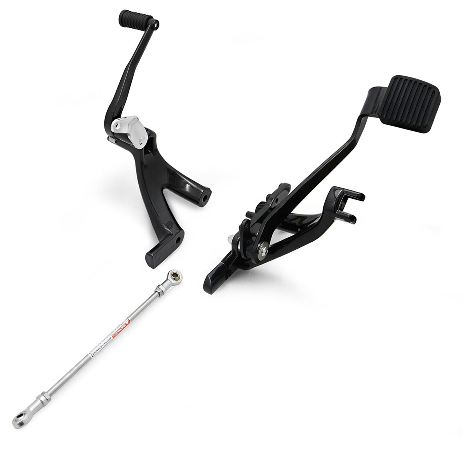TOPRAMETAL Forward Control Kit for Harley Softail 2018-Up, Black, Aluminum, Extended with Footboards/Floorboards