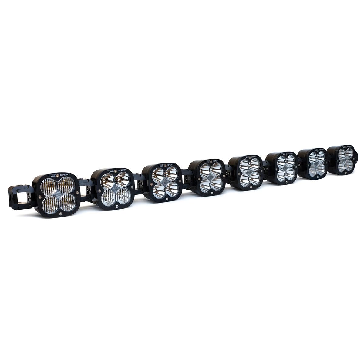 Baja Designs XL Sport LED Linkable Light Bar Kit with Links, Rock Guards - Universal Fit, 208w (8 XL LED)