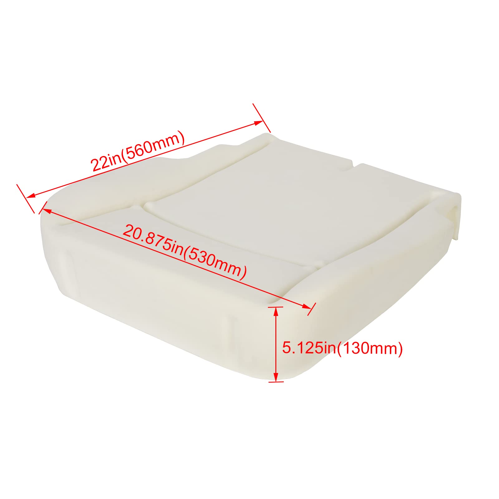 ECOTRIC Driver Seat Foam Cushion Pad Insert Bottom Compatible with 2009-2018 Dodge Ram 1500 2500 3500 Replacement for #68050461A