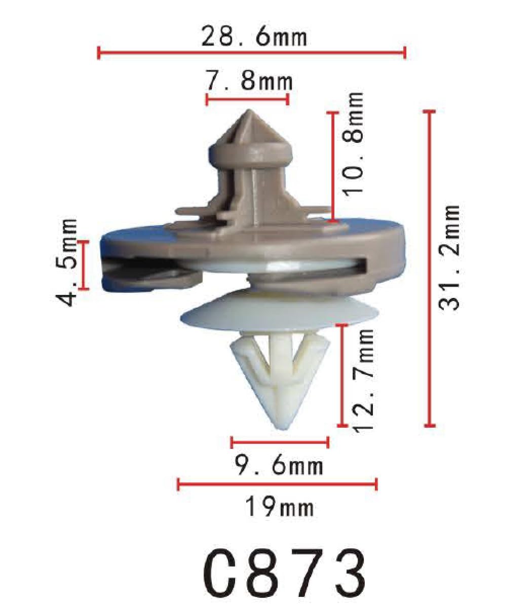 Autobahn88 Retainer Clip For Door Trim Molding, Compatible With Volkswagen (Oem: 1H0868243B) (Pack Of 20)
