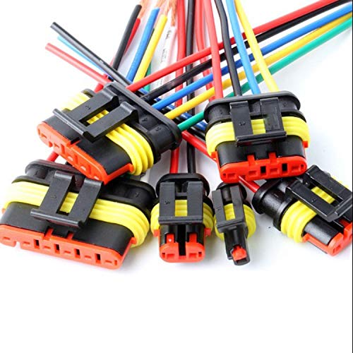 Yetor Way Car Waterproof Electrical Connector,16 Awg 2 Pin Plug Auto Electrical Wire Connectors For Car, Truck, Boat, And Other
