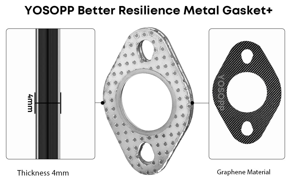 YOSOPP GY6 Exhaust Gasket for 50cc-150cc Scooters & ATVs - Durable Nitrile Material