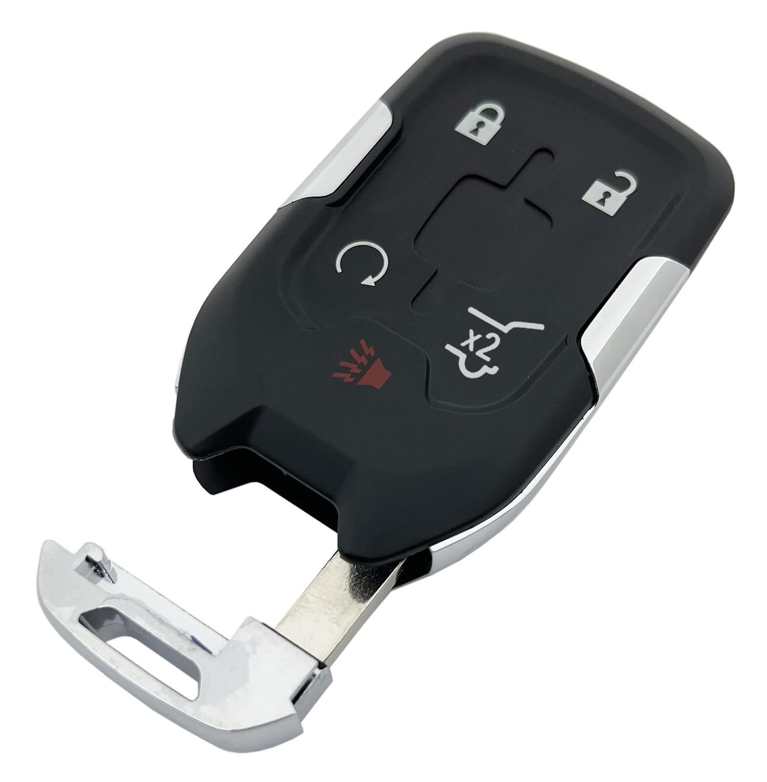 Smart Key Fob Cover Case Shell Fit For Gmc Yukon Acadia Terrain Chevy Tahoe Suburban Silverado Keyless Entry Remote Key Fob (Wit