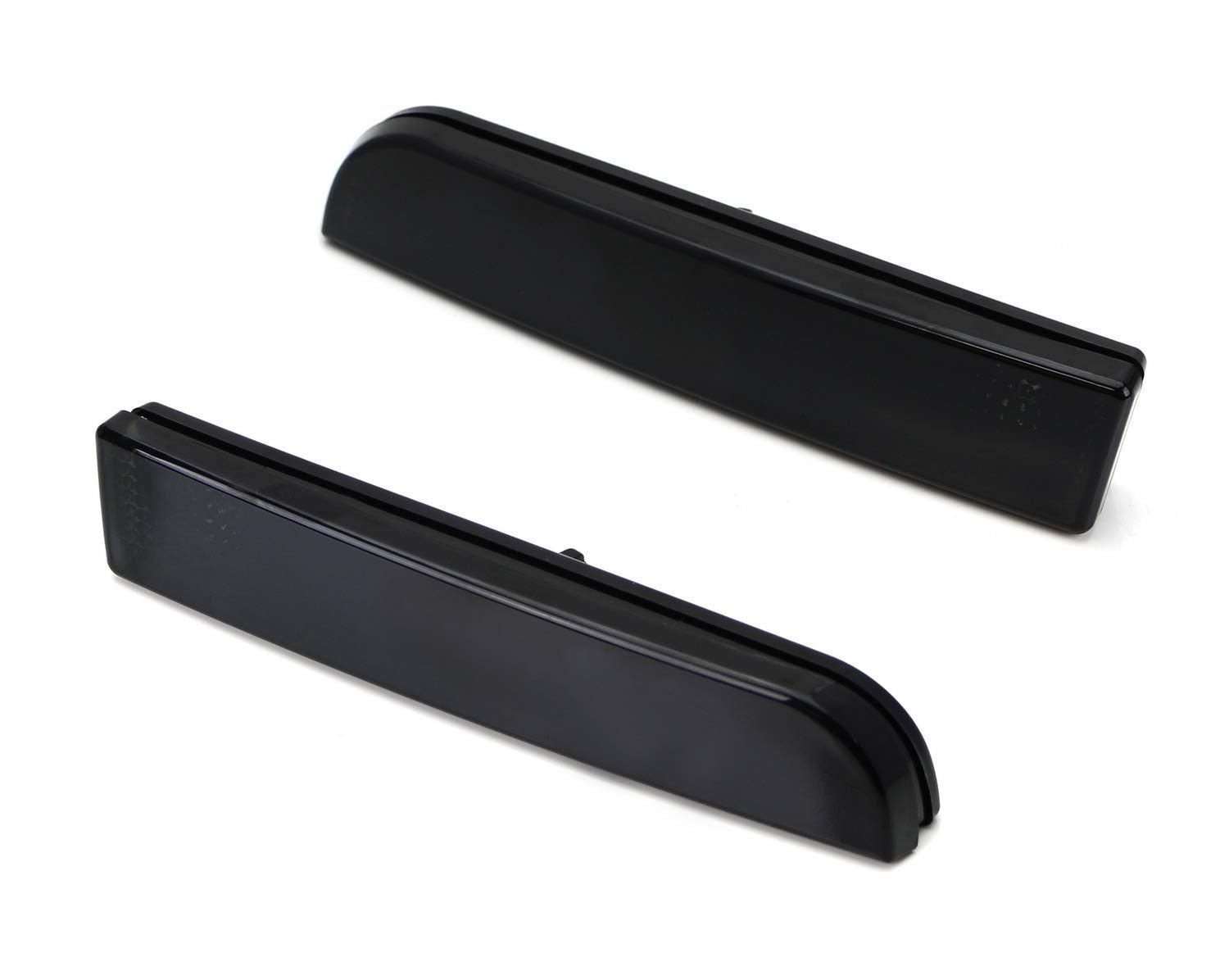 iJDMTOY Smoked Lens Rear Bumper Reflector Lenses for 2008-2016 Mitsubishi Lancer, Evo 10 X - OE-Spec Assembly