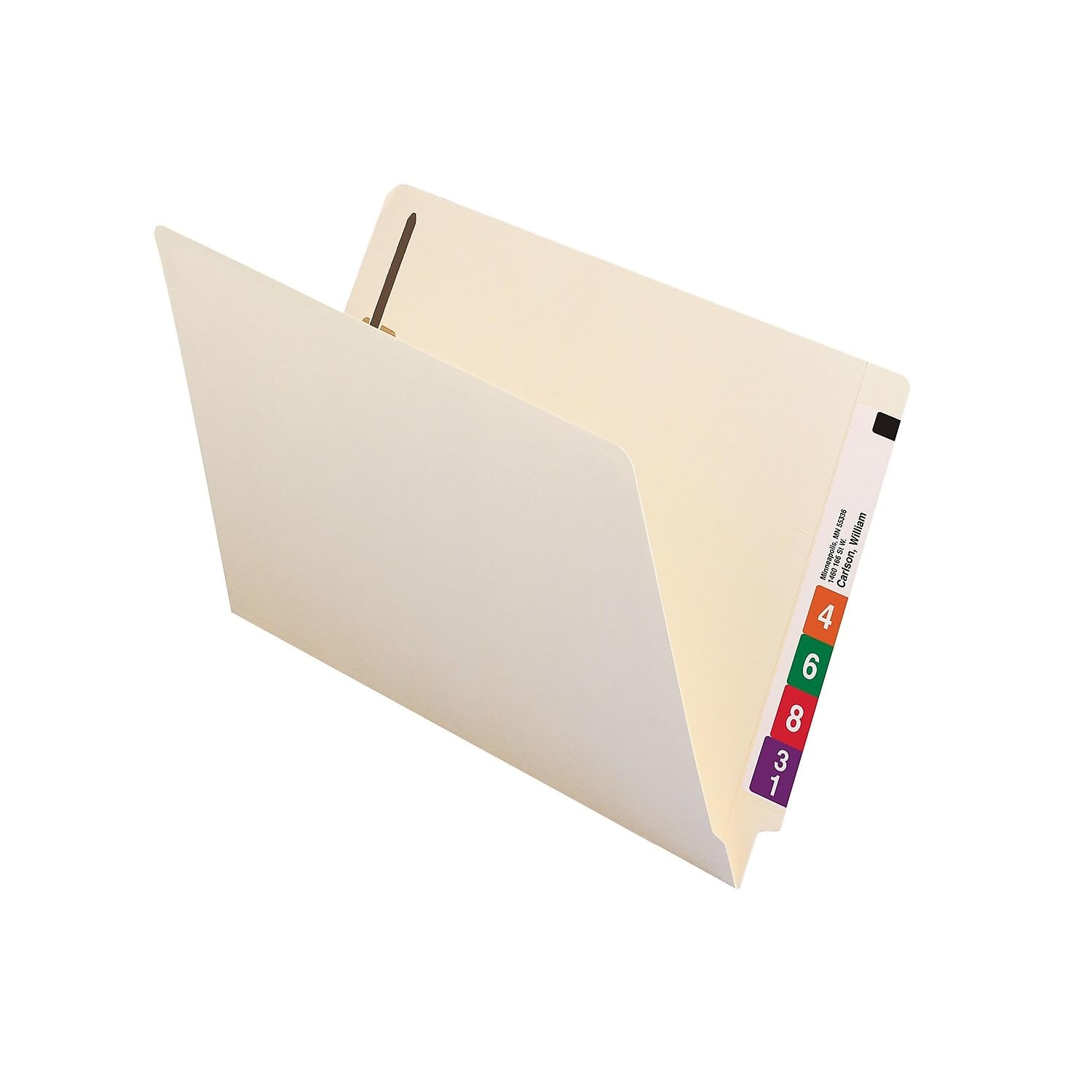Smead 37110 Heavyweight Folders One Fastener End Tab Legal 11 Point Manila 50/Box