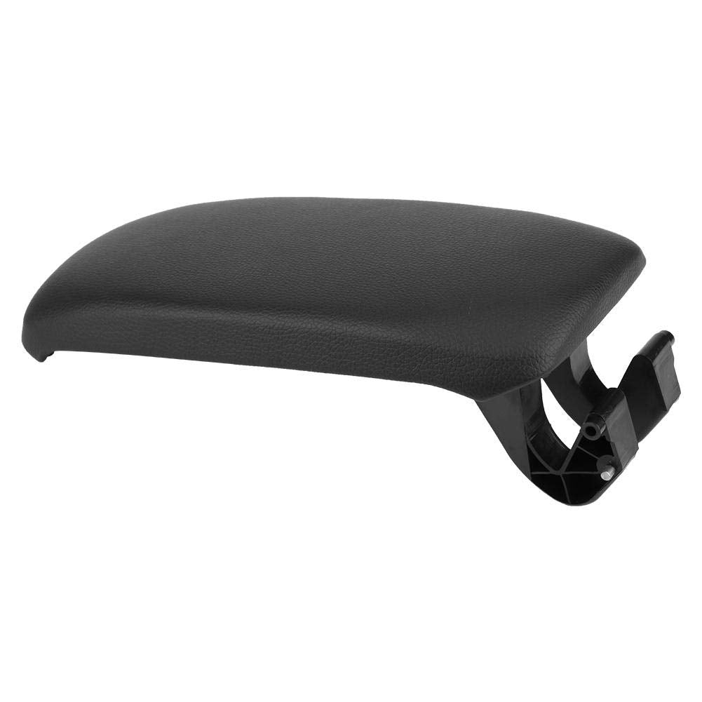 Qiilu Car Black Center Console Armrest Lid Cover For Audi A3 8P / A5 2003 2004 2005 2006 2007 2008 2009 2010 2012 2013 8P0864245P(Leather)
