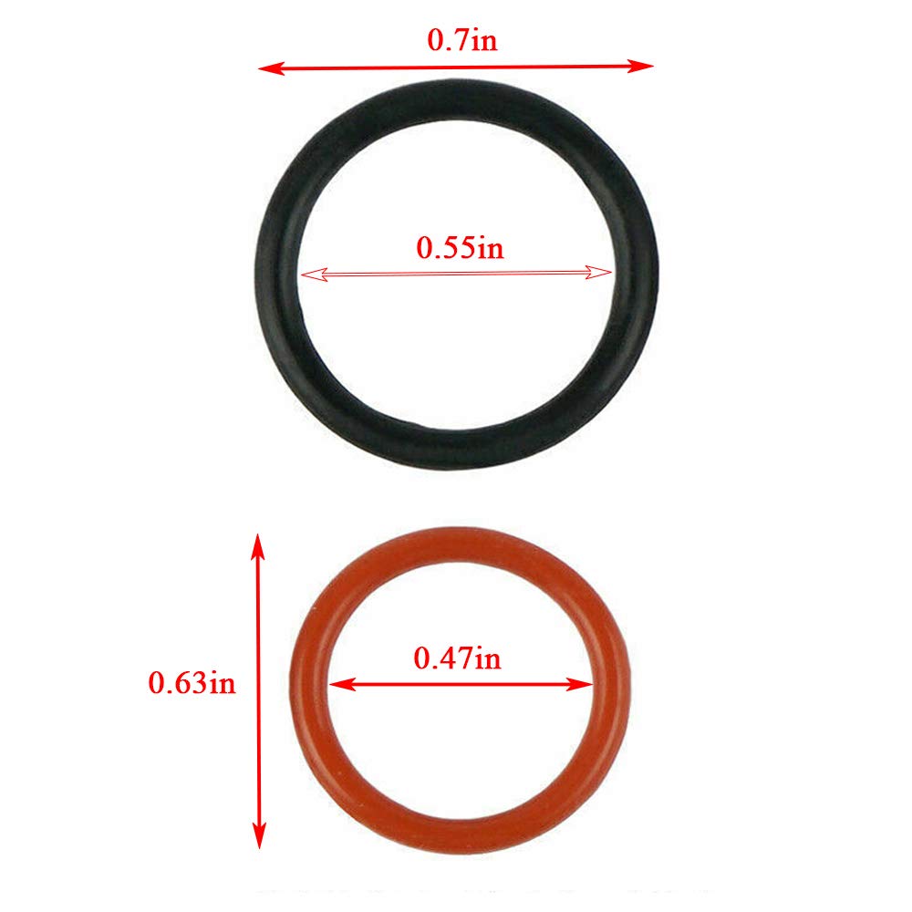 DSparts Power Steering Pump O-Ring Seals Kit 2pc for Honda P/S Hi Pressure Hose 91345-RDA-A01 / 91370-SV4-000