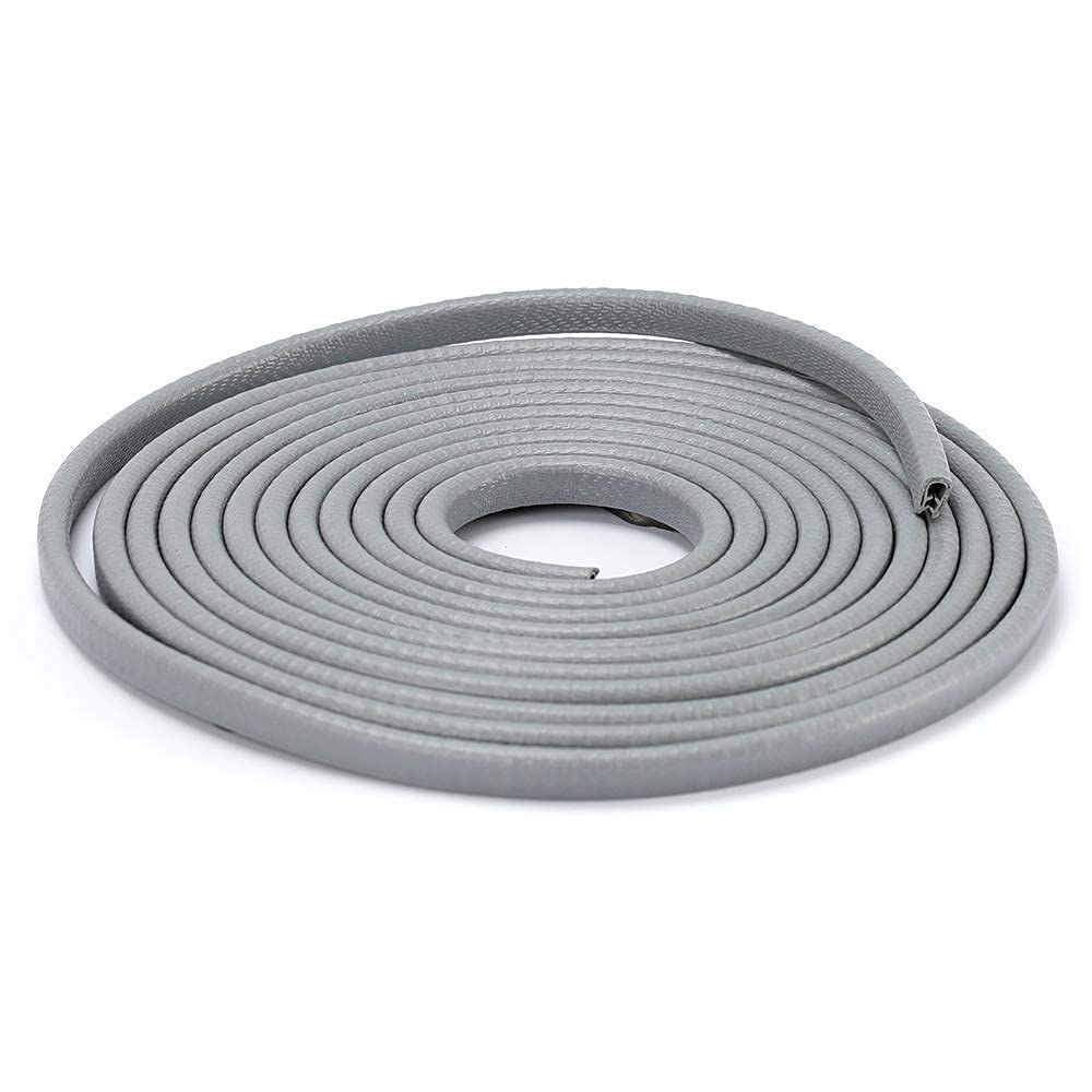Winunite 65.6Ft(20M) Light Gray Car Door Protector Edge Guards Car Door Edge Guards, Universal Fit, Rubber, No Glue, U Shape, Fa