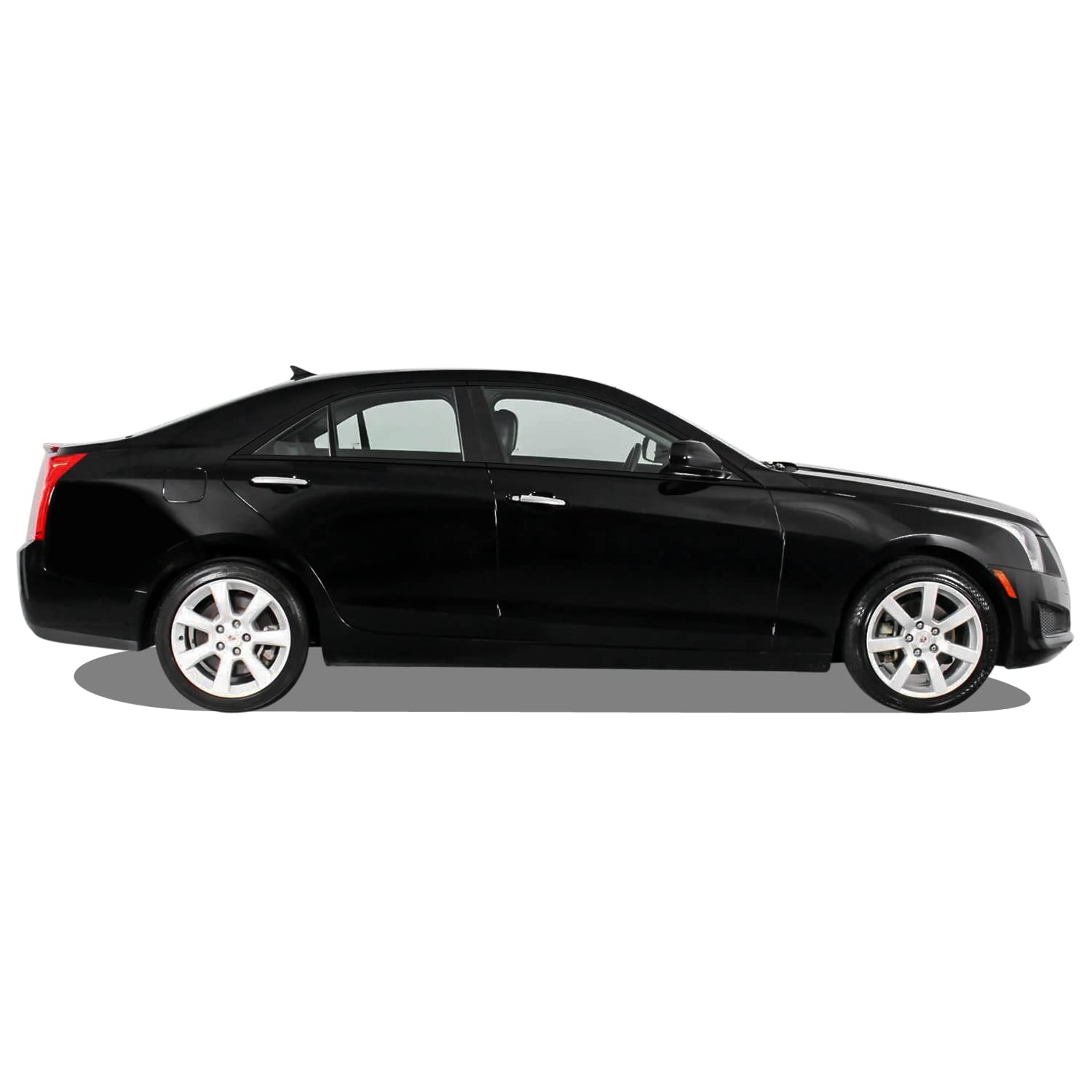 SlickMod Chrome Delete Blackout Vinyl Overlay for 2013-2018 Cadillac ATS Sedan Window Trim - Gloss Black Finish