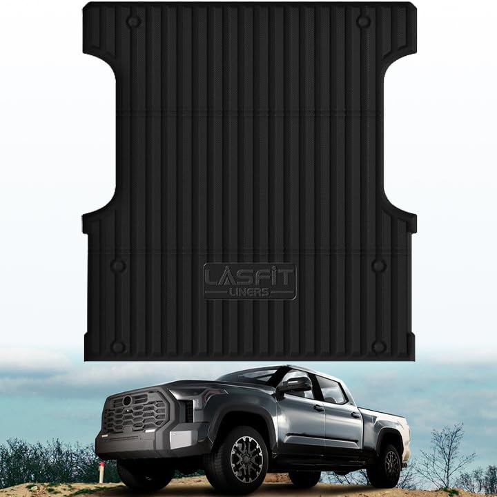 Lasfit Bed Mat For Toyota Tundra 2025 2024 2023 2022 Truck Bed (5.5Ft,5.5'), All Weather 5.5 Ft Bed Liner For Toyota Tundra Acce