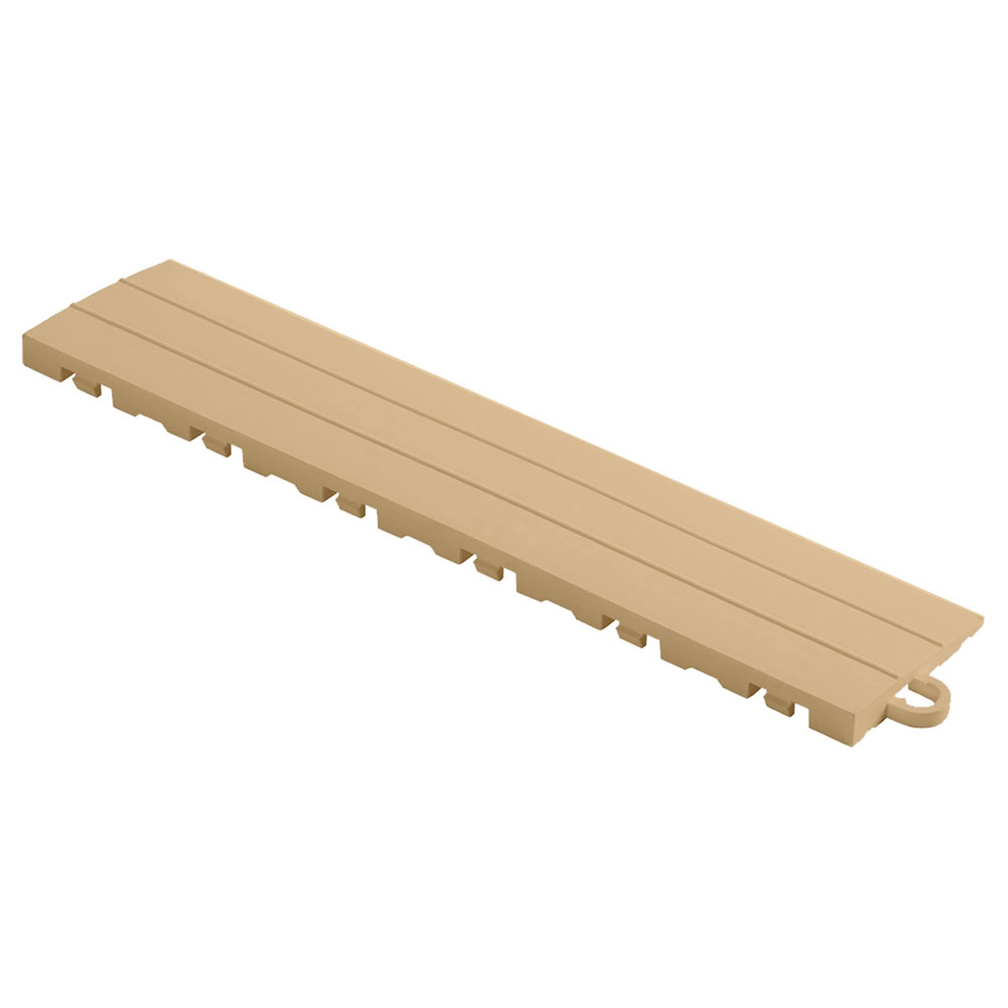 Speedway Diamond Pegged Edge for Interlocking Garage Floor Tiles, 12 x 2.75 x 0.5 in, Mocha, 10 Piece Set