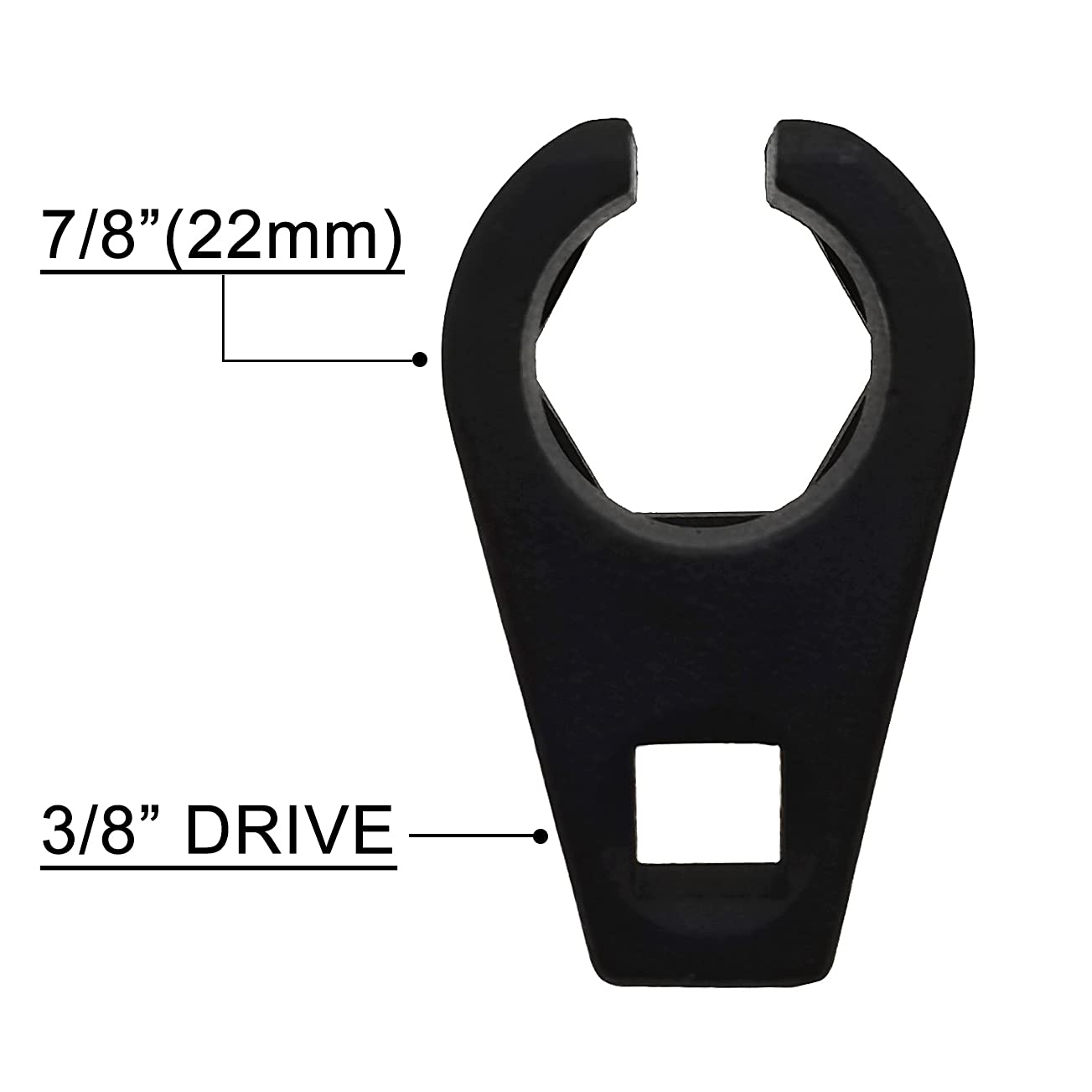 1 Pcs Offset Oxygen Sensor Socket 3/8-Inch Drive by 7/8-Inch 22mm Wire Gate Accesses Sensor from Side, Preventing Damage to Wire