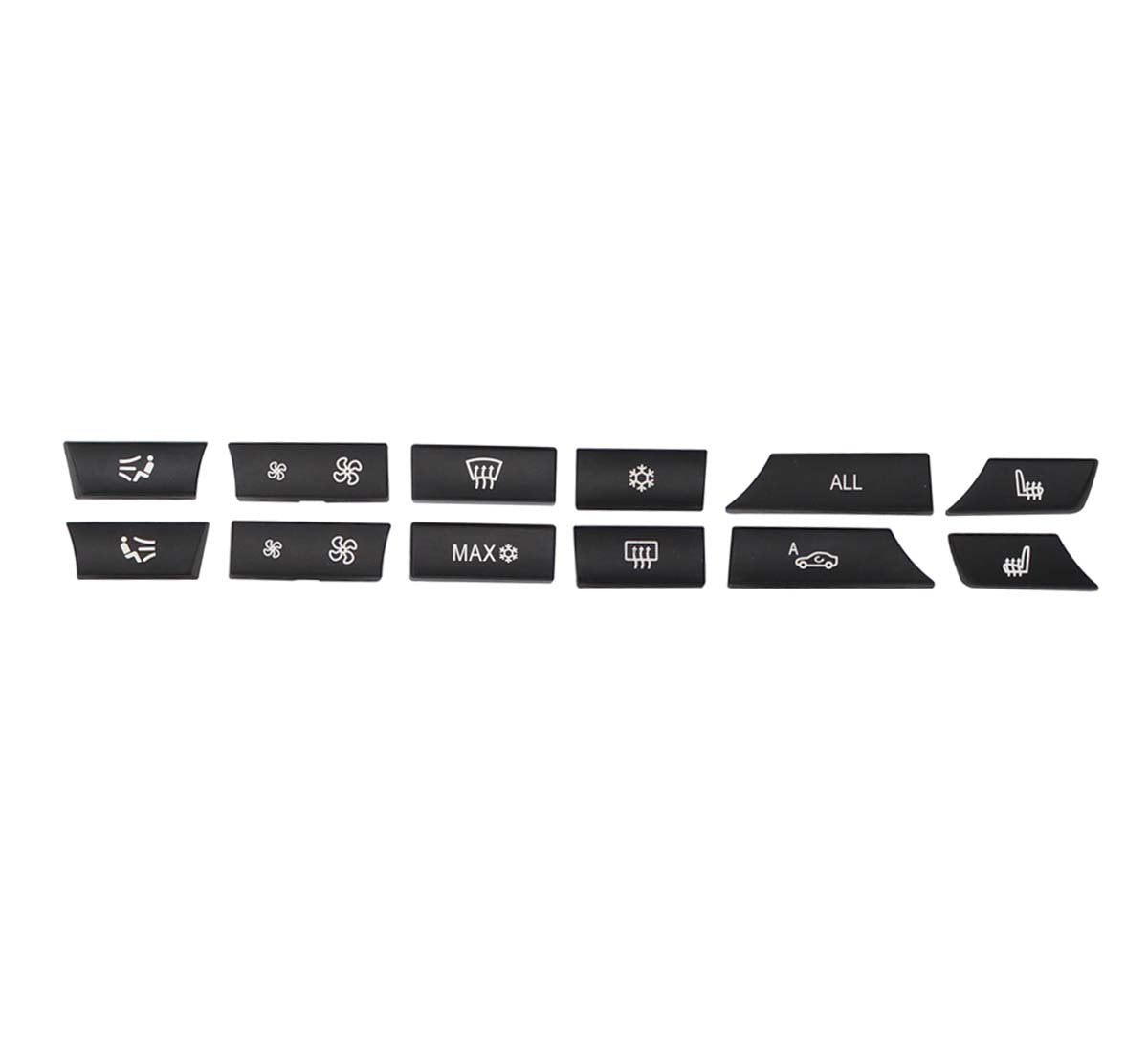 Motoku Set Of 12 Air Conditioning A/C Heater Button Key Caps Switch Cover Repair Kit For Bmw 5 6 7 F10 F01 F12 61319313923 93139