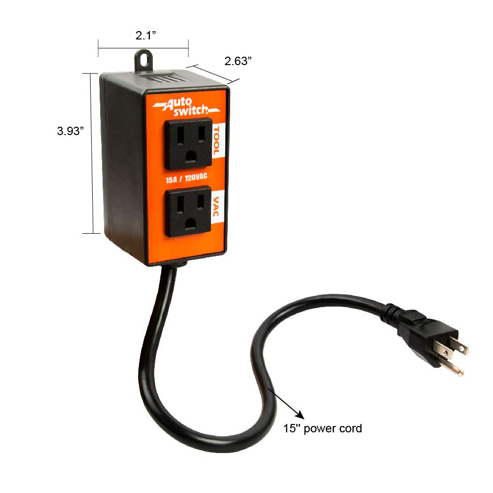 O'SKOOL Automatic Vacuum Switch for Power Tools - Model AUB08F7QD63C, Copper & Lead Construction
