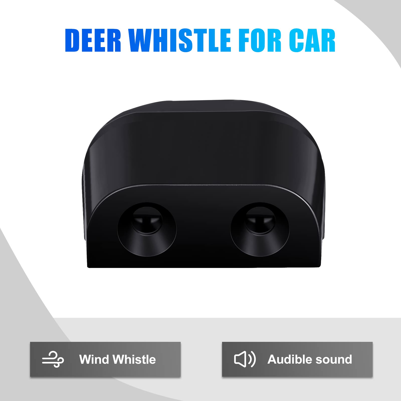 Frienda Deer Whistles - 10 Pieces Car and Motorcycle Warning Devices, Black Classic Style