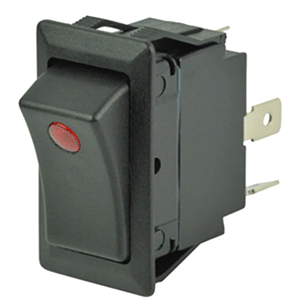Cole Hersee Sealed Rocker Switch W/Small Round Pilot Lights Spst On-Off 3 Blade