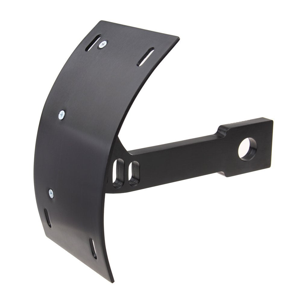 SUNPIE Motorcycle License Plate Bracket - Black Aluminum Side Mount, Mo-mount, Fits All Sport Bikes