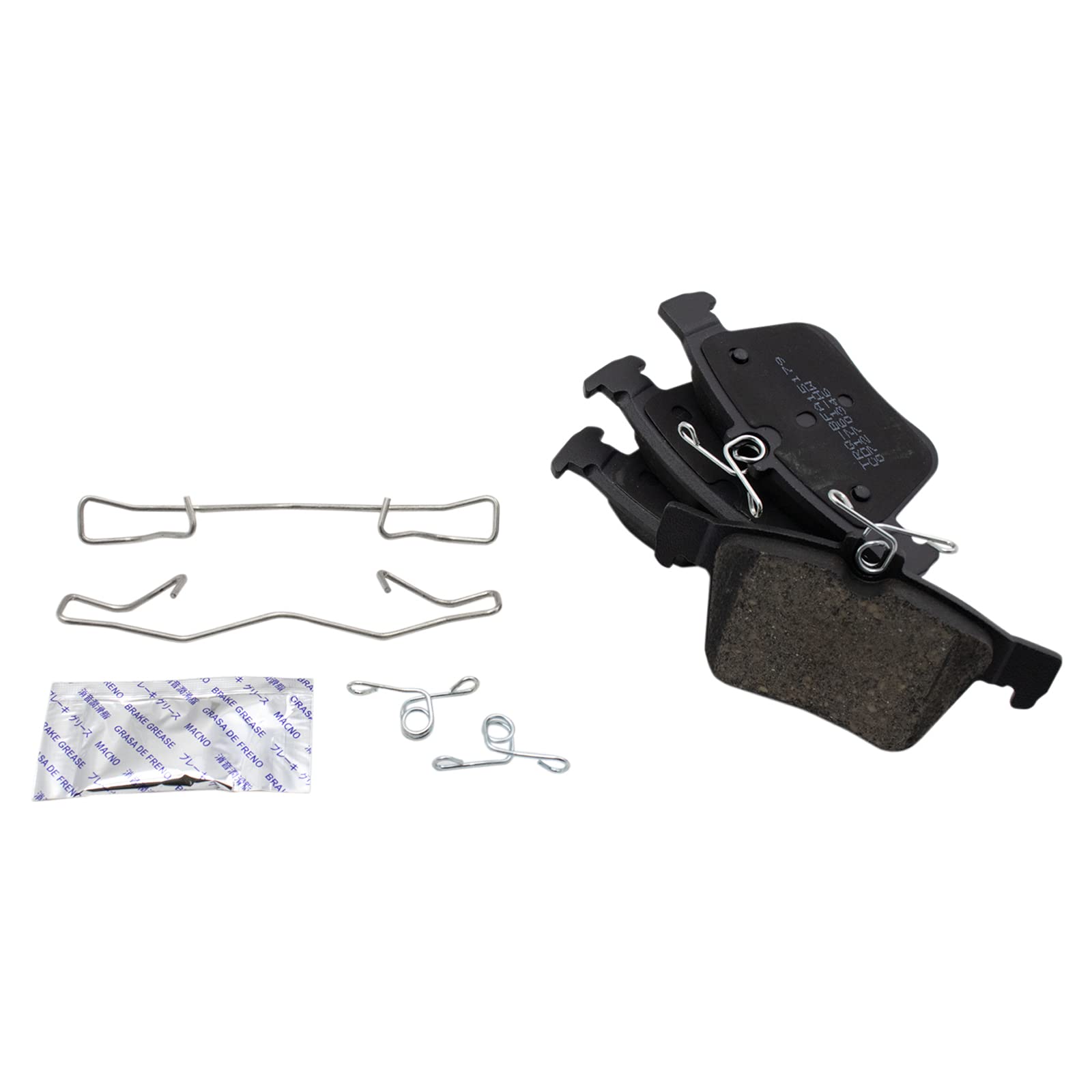Trq Rear Brake Pad & Rotor Kit Brake Pads Brake Rotor Ceramic Vented Premium G-Coated Compatible With 2019 Audi A3 2018-2019 Rs3