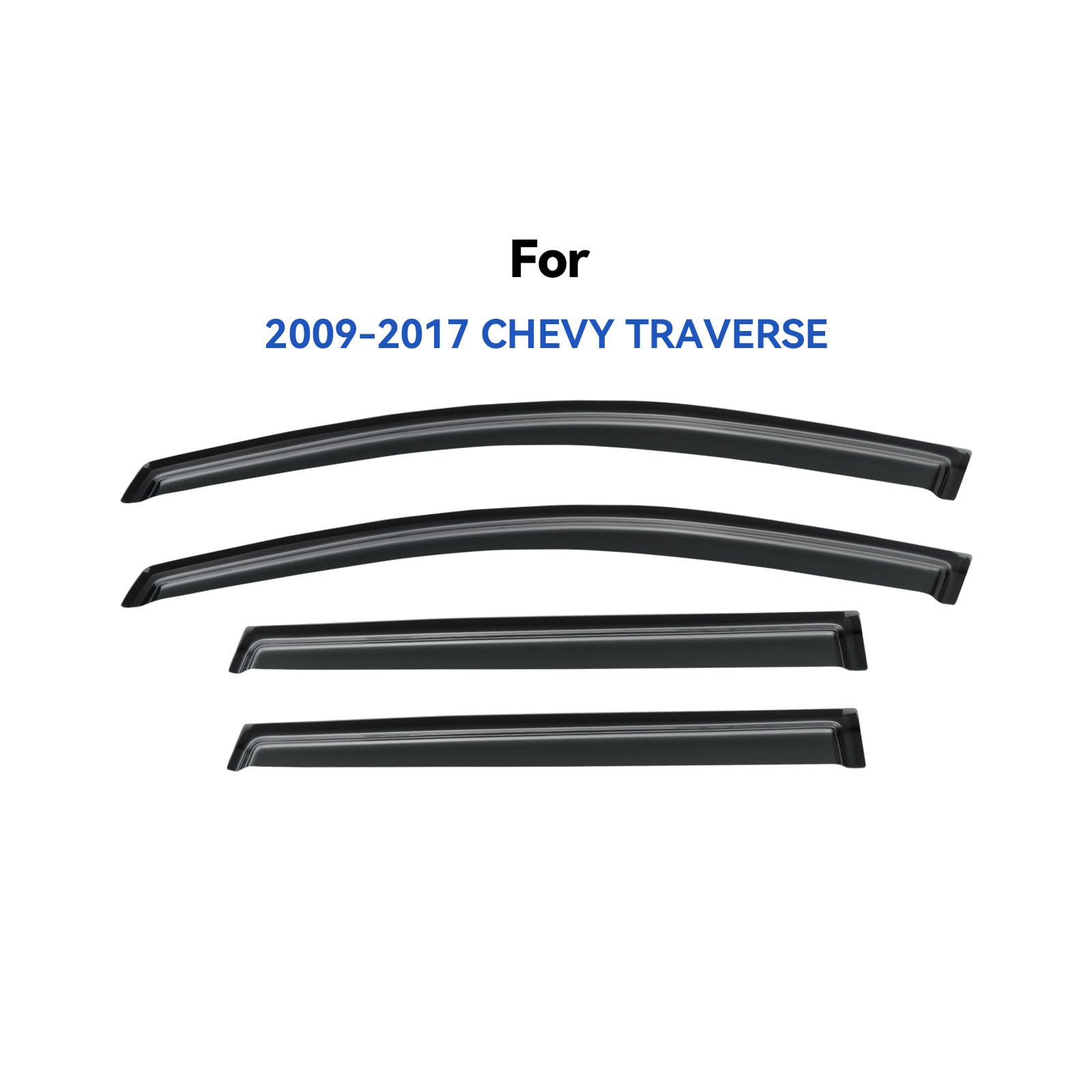 Window Visors Rain Guards Shield for 2009-2017 Chevy Traverse, Out-Channel Window Vent Wind Deflectors Visors Shades for 09-17 T