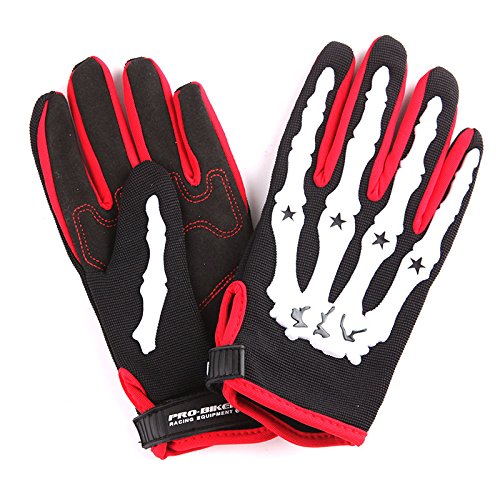 1Storm Youth Motocross Gloves Motorcycle Bmx Mx Atv Dirt Bike Bicycle Skeleton Cycling Kids Gloves White