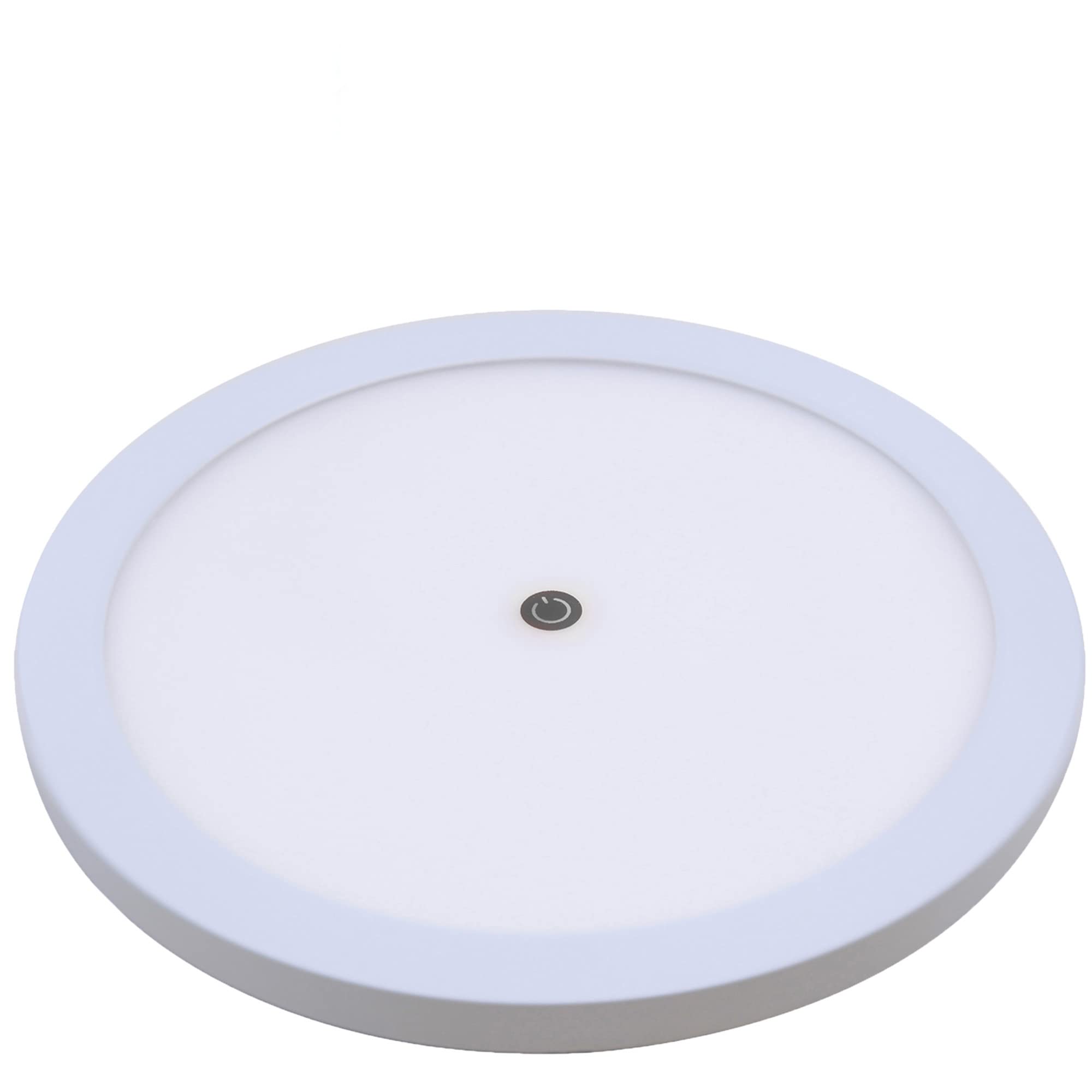 Facon 8-Inch LED RV Panel Light, Dimmable Surface Mount with Touch On/Off Switch, 2 Colors Convertible, 12V DC Interior Light fo